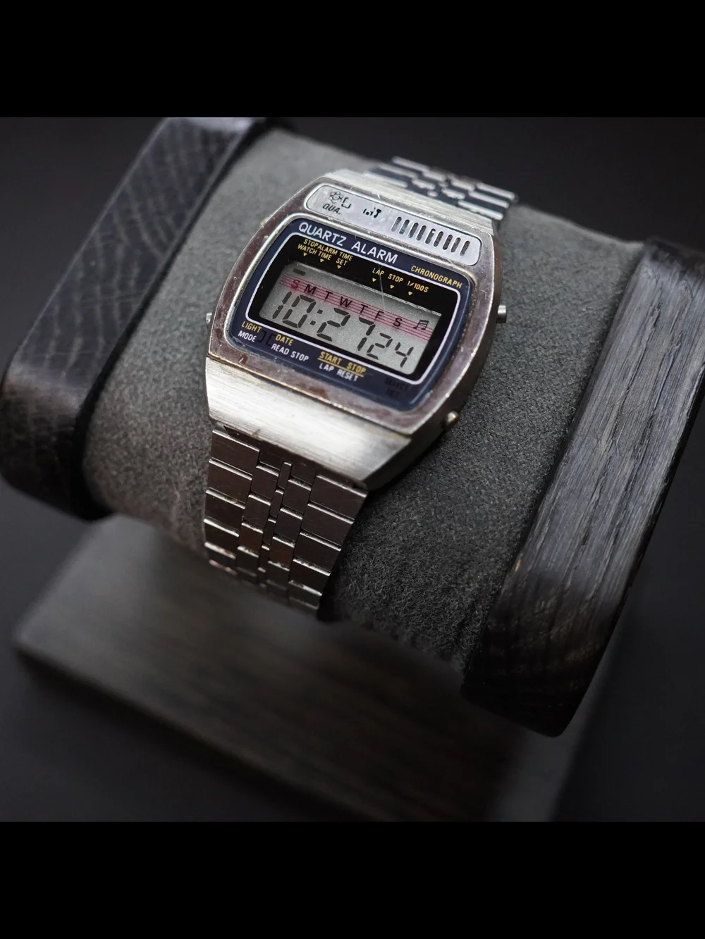 Vintage National Time LTD Quartz Alarm Chronograph Digital Mens Watch Hong Kong